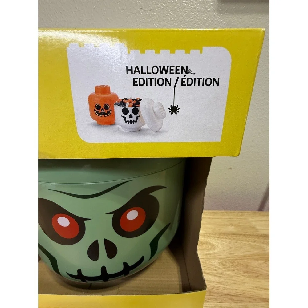 LEGO Storage Head Large Halloween Edition Zombie Skeleton Skull Container
